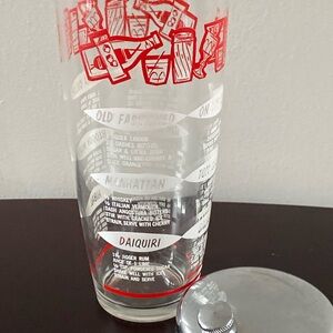 Vintage Cocktail Shaker with Recipes